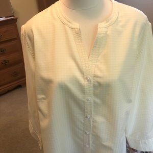 Westbound Woman 2X yellow gingham blouse